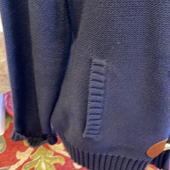 VTG Lauren by Ralph Lauren XL cardigan with pockets, navy blue, high collar, - Picture 4 of 10